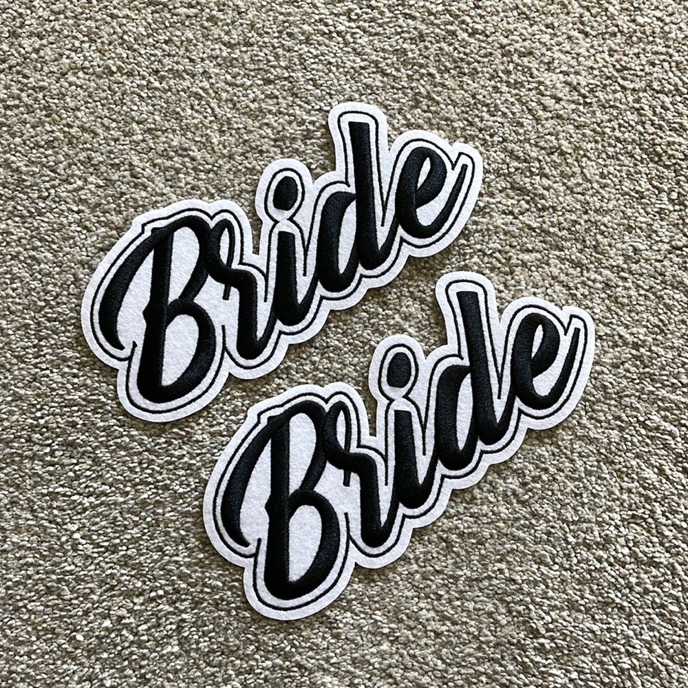 Iron on “Bride” patch